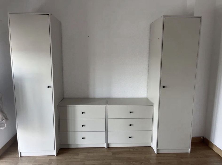 Conjunto IKEA GURSKEN completo (2 roupeiros + 2 cómodas)