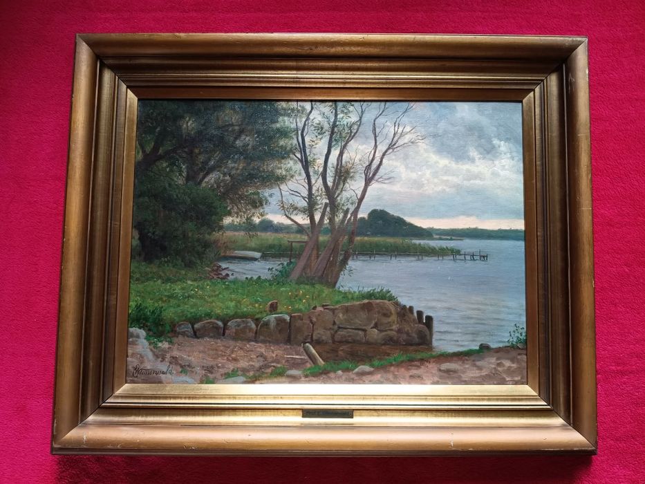 Stary obraz na płótnie Emil Wennerwald