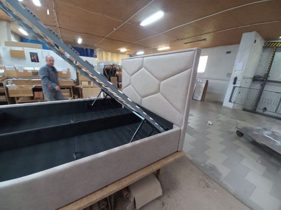 Ліжко Кровать двохспальне мʼяке, з ящиком для білизни