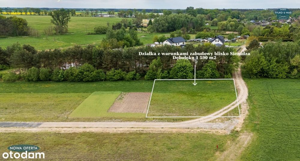 Działka pod budowę domu blisko Sieradza Dębołęka