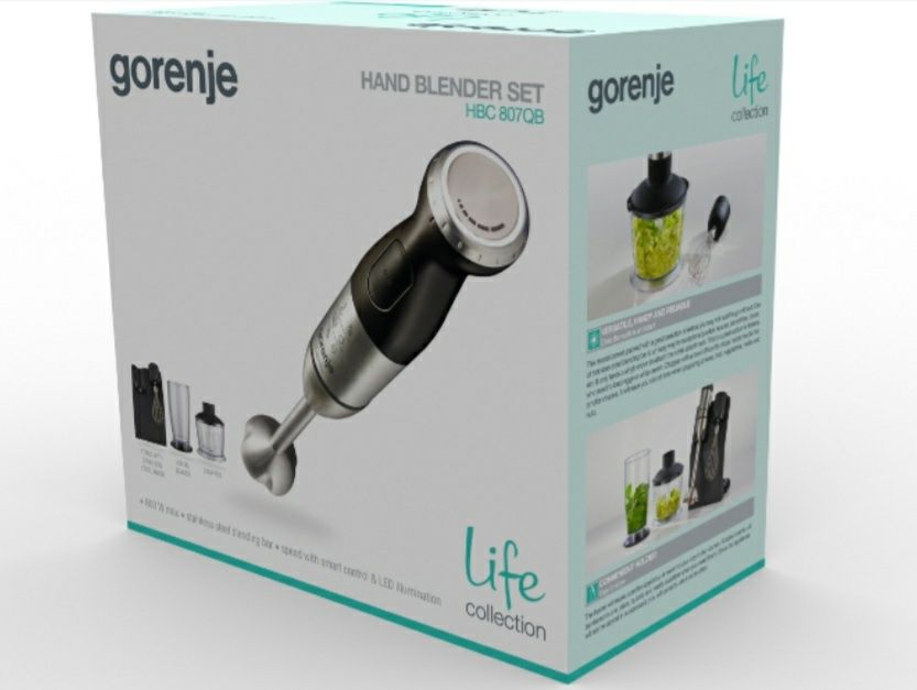 NOWY blender gorenje ręczny metalowy mocny 800W rozdrabnianianie