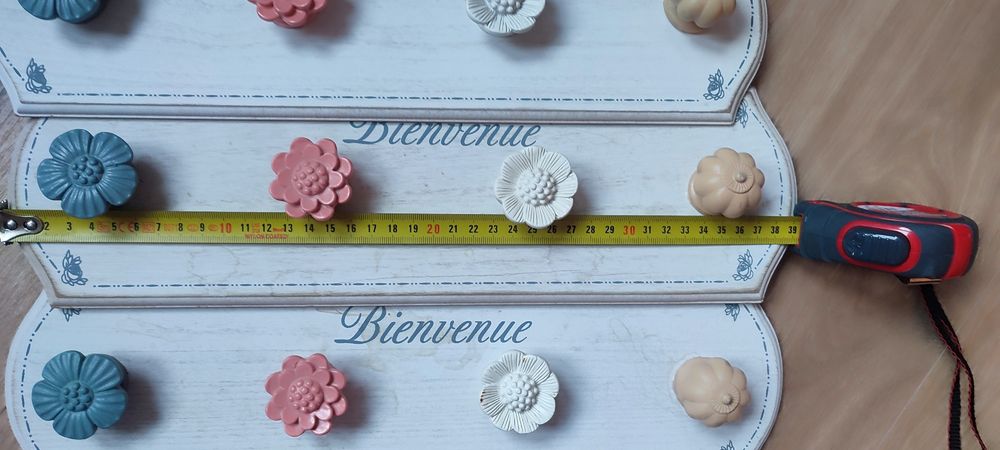 Wieszak 3 szt. w stylu prowansalskim