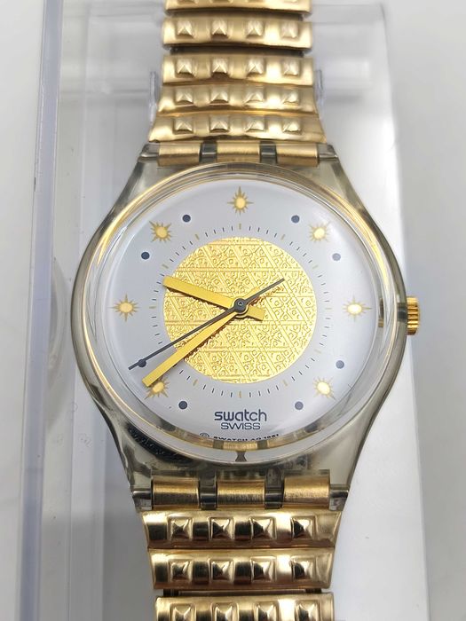 Zegarek SWATCH Flex GOLDEN WALTZ GK142 1992 34mm Złoty SWATCH Nowy Pudełko