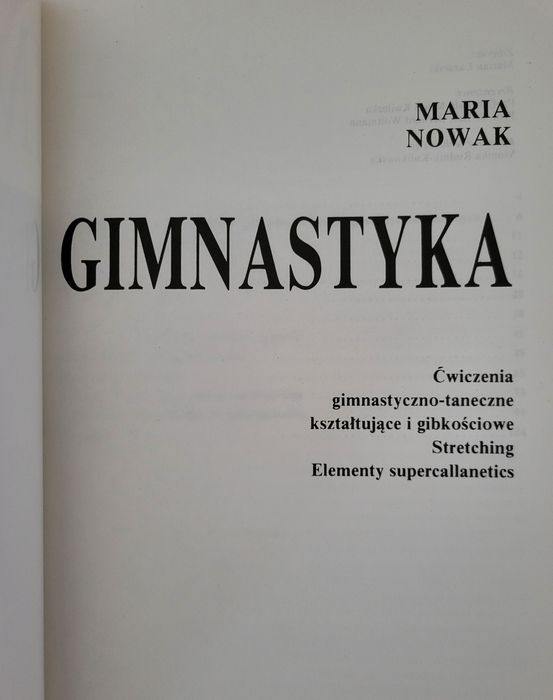 Gimnastyka - Maria Nowak. Książka