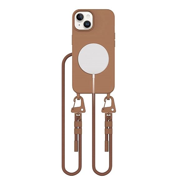 Etui Tech-Protect MagNecklace MagSafe na iPhone 13 - brązowe