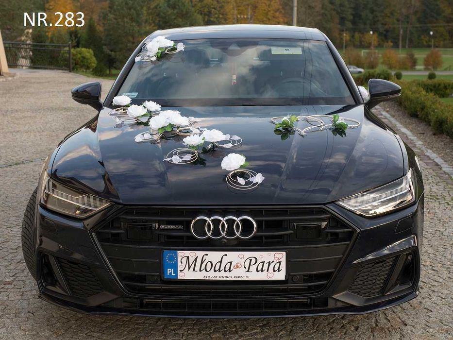 Upiększy Twój samochód na ślub - wzór 283 postaw na biel