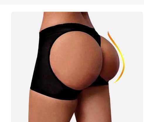 Majtki Figi damskie podnoszące i modelujące pośladki CZARNE r. L