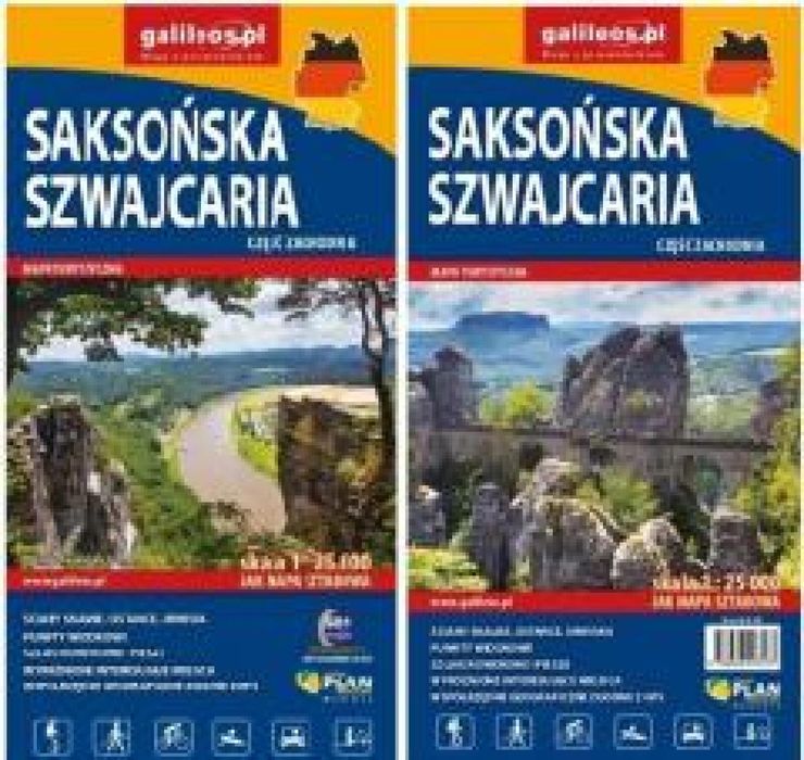Mapy turystyczna - Saksońska Szwajcaria (komplet) praca zbiorowa Rok