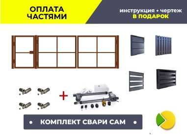 Комплект распашных ворот 3 x 2 TETRIX КСС (Свари сам) Розпашні ворота