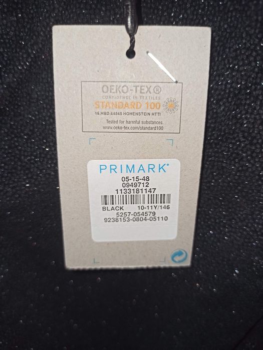 Calças pretas com brilho NOVAS 10/11 anos