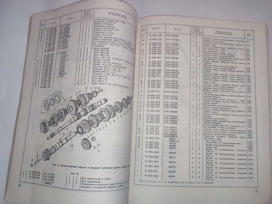 Каталог деталей автомобилей АЗЛК-2141 и АЗЛК-21412