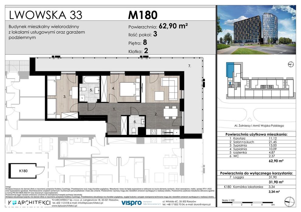 3-pokojowe mieszkanie 62m2 + loggia Bez Prowizji