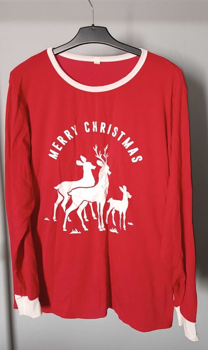 Czerwona bluza renifery XL men
