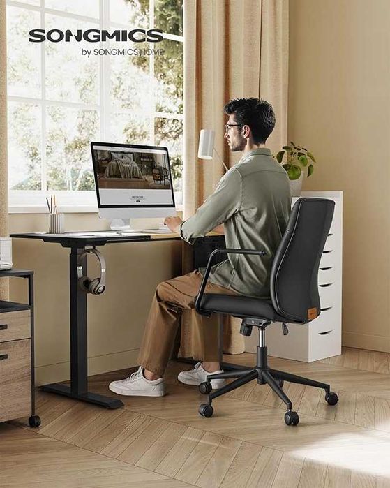 Fotel obrotowy Songmics CZARNY