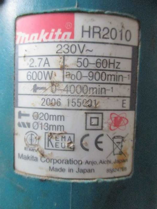 Młotowiertarka Makita HR2010 SDS Plus 600 W