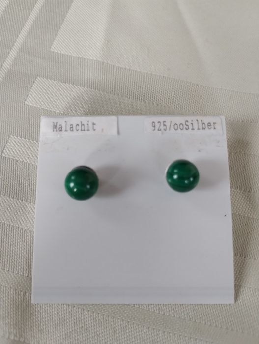 Malachit kolia i kolczyki