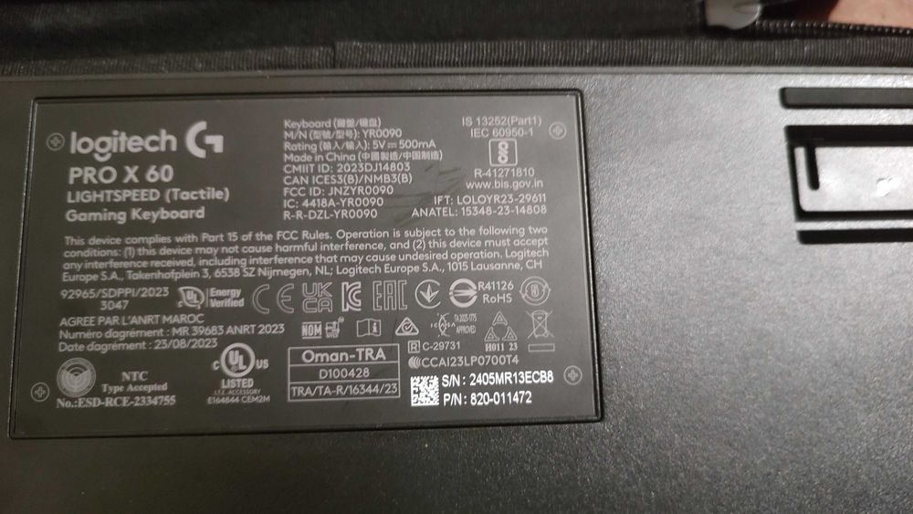Ігрова клавіатура G pro x 60 Logitech