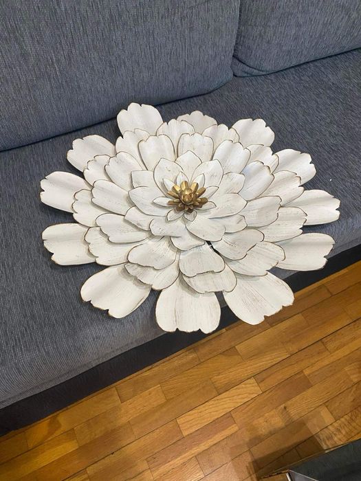 Decoração de parede, flor em metal