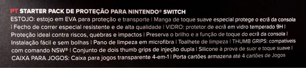 Caixa/estojo de proteção para nintendo switch