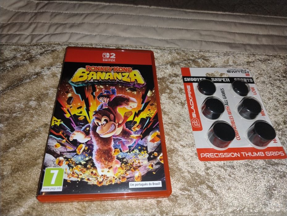 Donkey Kong Bananza para Nintendo switch 2 grátis 6 Grips.