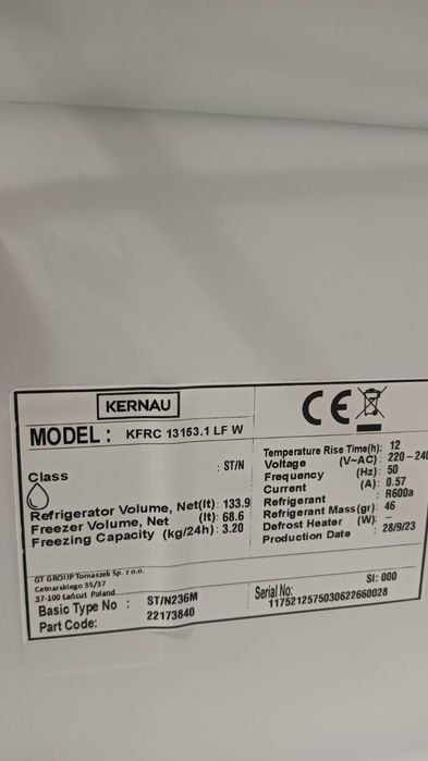 Lodówka zamrażarka