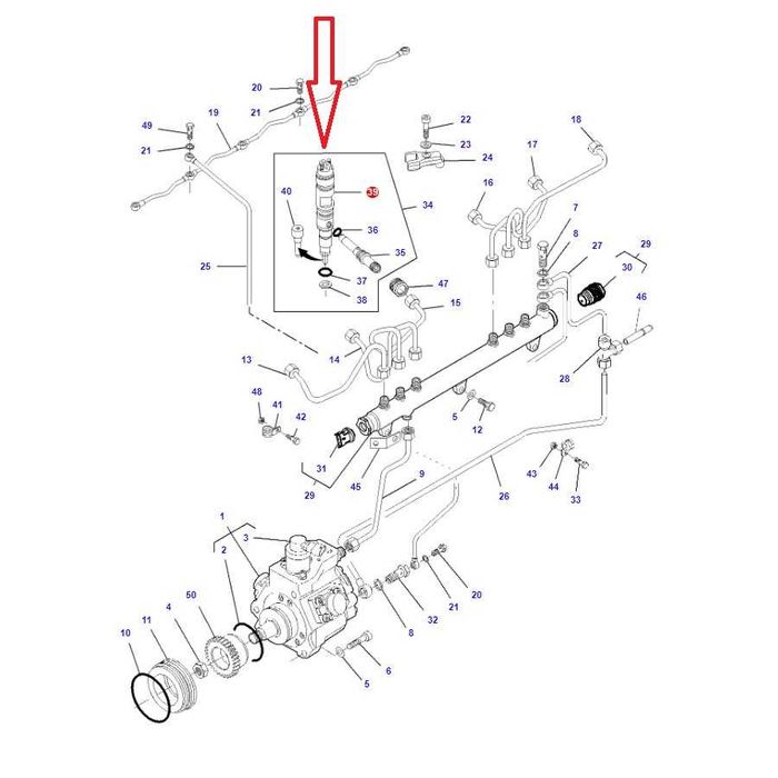 Wtryskiwacz OEM Bosch Massey Ferguson