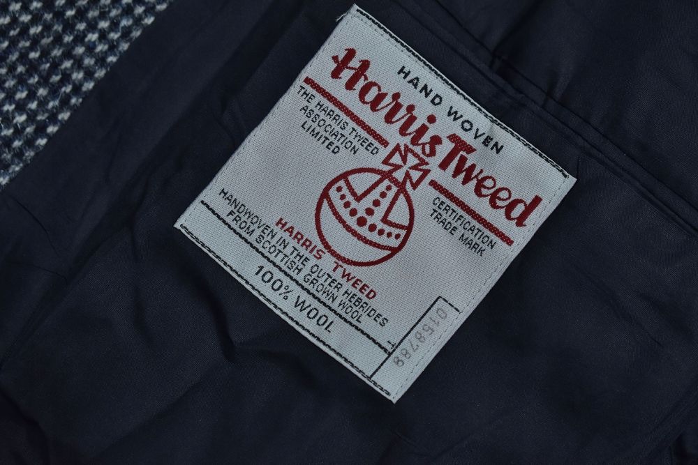 Harris Tweed Wełniana Marynarka Męska Short 40