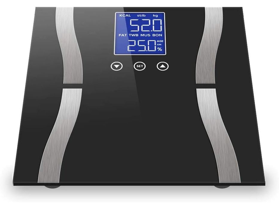 Analityczna waga łazienkowa 180kg szklana lcd