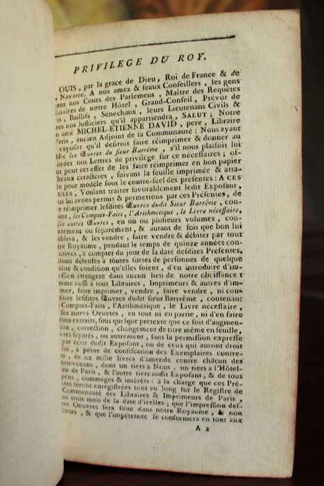 Starodruk ~1723~ Księga rachunkowa Barrême'a - Finanse - Matematyka