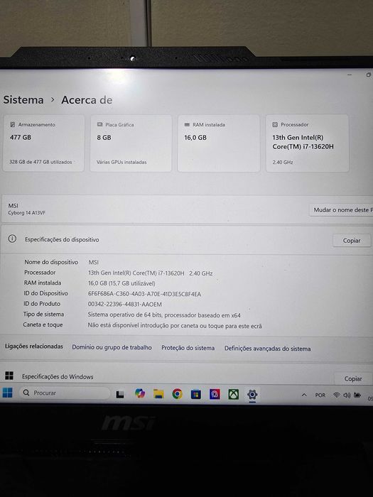 Portátil gaming cyborg 14