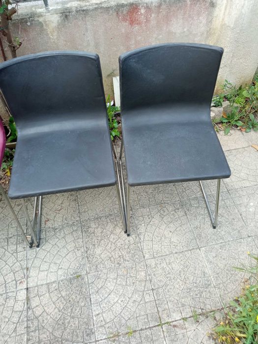4 Cadeiras em pele ikea modelo Bernhard