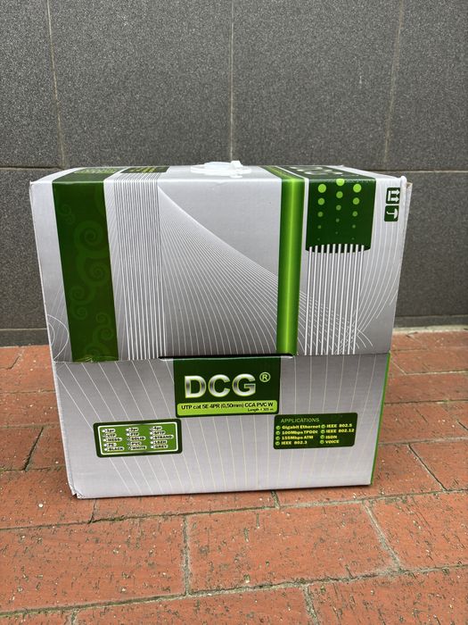 Кабель витая пара DCG UTP CAT 5E 4PR (0.50mm) CCA PVC W 305м