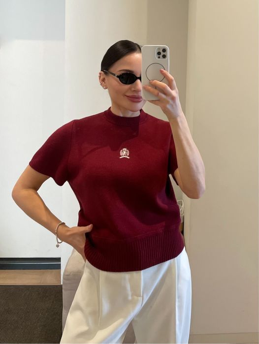 Брендова футболка светр Xs/S вовна шовк стиль cos old money