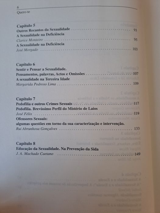 Livro "Quero-te, psicologia da sexualidade "
