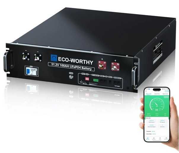 Kit Solar LifePo4 5120wh + Inversor Hibrido 6200W 48V Mobil Home