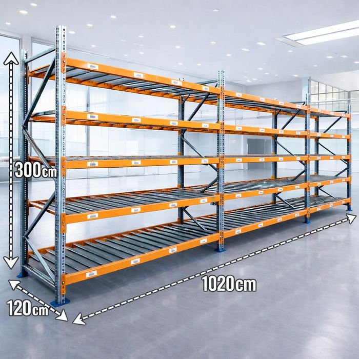 Regały magazynowe paletowe półkowe gł. 120cm nedcon