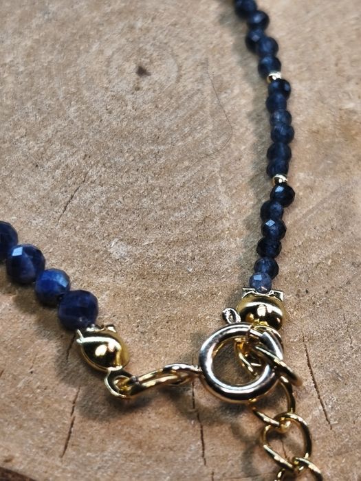 Naszyjnik lapis Lazuli i szafir