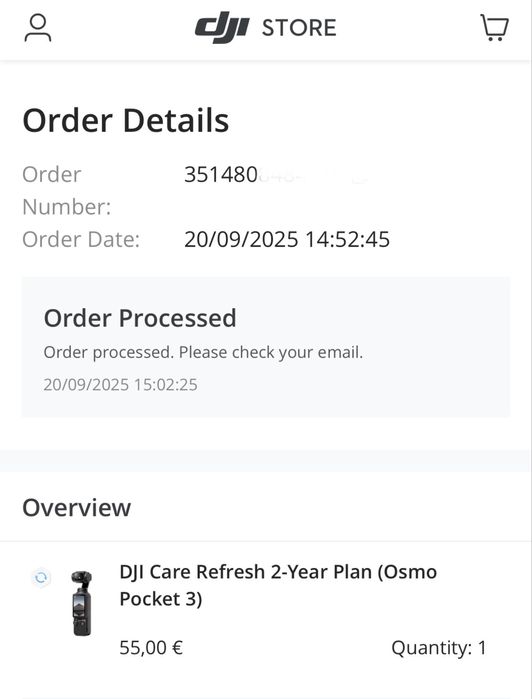 Câmara DJI Osmo Pocket 3 (com DJI care)