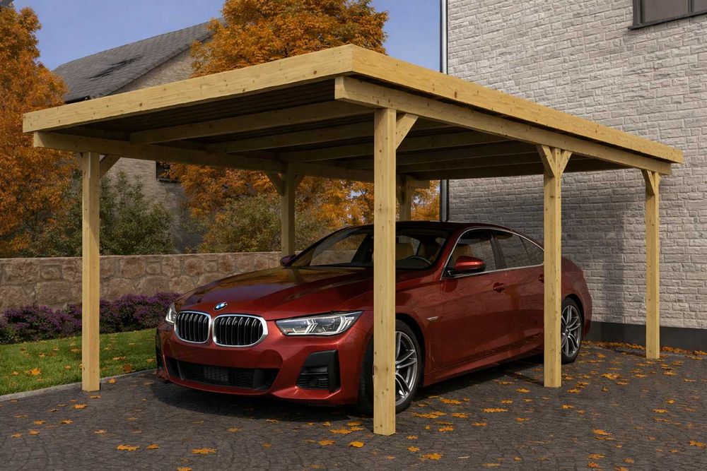 Zadaszenie wiata garażowa CarPort 3 x 5 m CAŁY ZESTAW od A do Z montaż