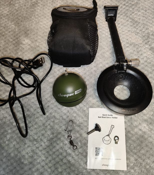 Sprzedam echosonde deeper chirp + z uchwytem do łódki zanetowej