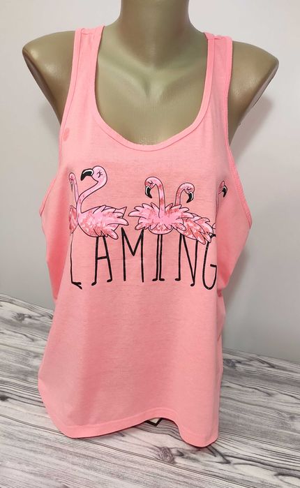 Майка жіноча боксерка рожева з фламінго р.48\L Love to lounge