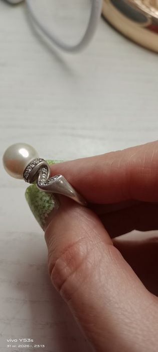Кольцо Серебро с жемчугом