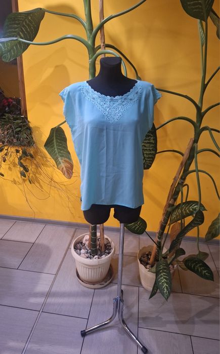 Miętowa bluzka damska rozmiar XXL 44 / XXXL 46