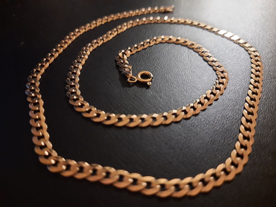 Złoty łańcuszek próby 375 łańcuszek splot pancerka ŁAŃCUCH 50cm!!!