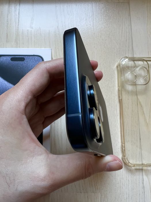 Ідеальний Стан 15 PRO MAX 1 Tb Терабайт Blue Titanium НА ДВІ СІМ КАРТКИ ФІЗИЧНІ Оригінал