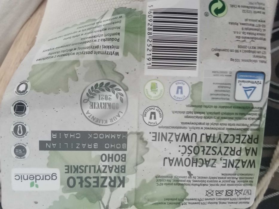 Krzesło brazylijskie boho hamak nowe