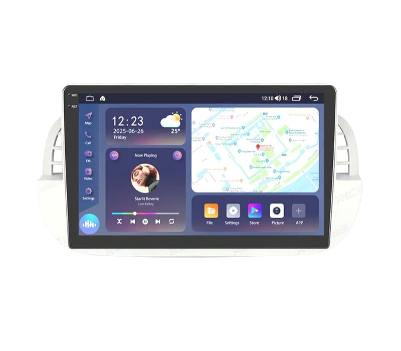 RÁDIO GPS ANDROID 13 FIAT 500 07-15