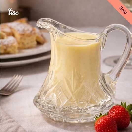 Кришталевий вінтажний глечик,кувшин,молочник