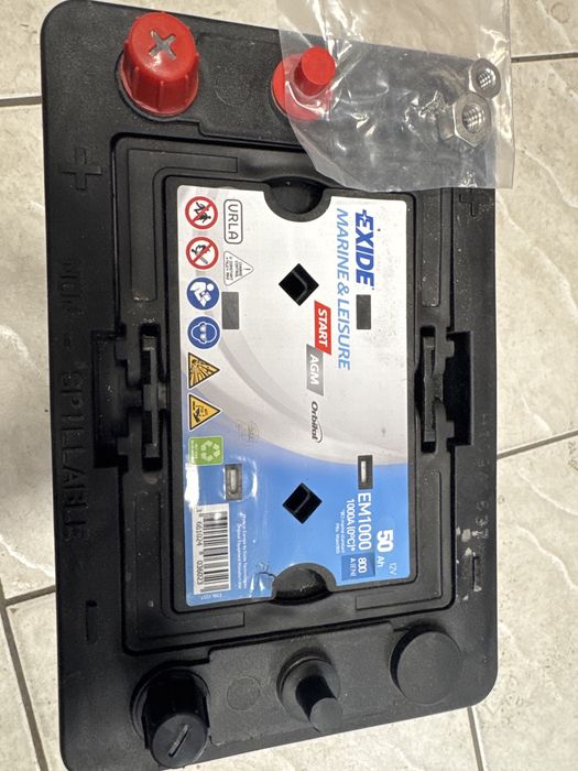 Akumulator Żelowy Do Łodzi Kampera Exide EM1000 50Ah 1000A
