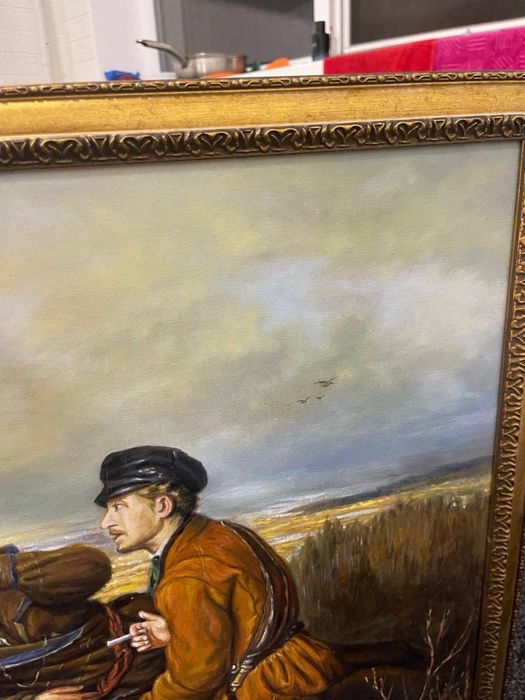 Картина охотники на привале